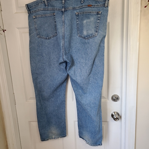 (884) Rustler Men's Relaxed Fit Straight Leg Jeans, Size: 46 Waist Color: Blue - Picture 12 of 14